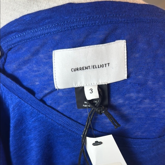 Current/Elliott sz 3 Women's Blue Sheer Top - Picture 6 of 6